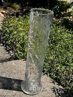 American Brilliant Cut Glass Vase. Excellent Ultra Rare Antique Piece