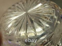 American Brilliant Intaglio Daisy Pattern Cut Glass Flared Vase