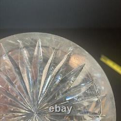 American Brilliant Period ABP Cut Glass Sawtooth Serrated Edge 10 Vase