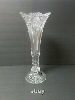American Brilliant Period Cut Glass 16 Trumpet Vase, c. 1900