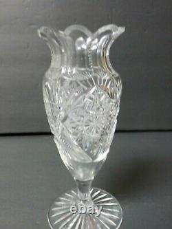 American Brilliant Period Cut Glass 5.75 Miniature Vase, c. 1900