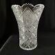 American Brilliant Period Cut Glass Vase 10 1/4tall