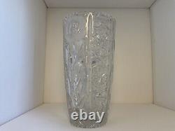 American Brilliant Vintage Vase With Frosted Flowers 10