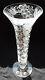 Antique 12 Cut Glass Crystal Vase Etched Abp American Brilliant Floral Concave