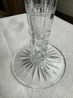 Antique 14 ABP Cut Glass Everett Pattern By Higgins & Seiter Trumpet Vase