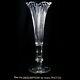 Antique 16h C. F. Monroe / Wavecrest Cut Glass Vase Prism Pattern Meriden Ct
