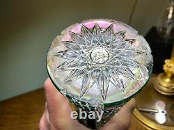 Antique 1908 VAL ST LAMBERT Rare Form Cut to Clear Vase 3385/17 HF 310 Pattern