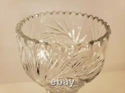 Antique 19th C. Large 12 ABP American Brilliant Period Deep Cut Crystal Vase