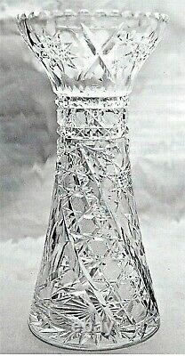 Antique ABP American Brilliant Crystal Cut Glass Vase