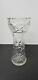 Antique Abp American Brilliant Cut Glass Crystal 10 Corset Hobstar Flower Vase