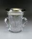Antique Abp Brilliant Cut Glass Sterling Silver Fradley Loving Trophy Cup Vase