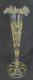 Antique Abp Tall Cut Glass Zipper Trumpet Vase American Brilliant Period Gold