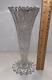 Antique Abp Tall Cut Glass Zipper Trumpet Vase American Brilliant Period Jagged