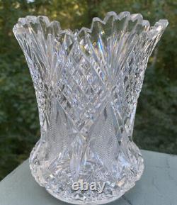 Antique ABP american brilliant cut glass vase