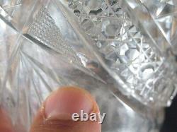 Antique Abp American Brilliant Abcg Cut Glass 12 Chalice Vase