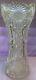 Antique American Brilliant Abp Heavy Cut Crystal Glass Vase Pinwheels Stars 14+h