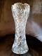 Antique American Brilliant Cut Glass Crystal Corset Flower Vase 12