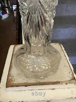 Antique American Brilliant Cut Glass Vase 10 Gorgeous