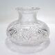 Antique American Brilliant Period Cut Glass Squat Form Flower Vase Abp Gl