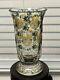 Antique Bohemian Moser Art Glass Engraved And Cut-to-clear Deco Vase