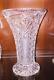 Antique Crystal Vase Abp Cut Glass Trumpet Large Heavy Footed Vtg Minte 8