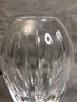 Antique Crystal Vase Lead 24% Cut Tall Clear Vintage Glass