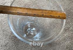 Antique Cut Glass Cloche Dome Display Bell on Wood Base 15 1/2 Tall