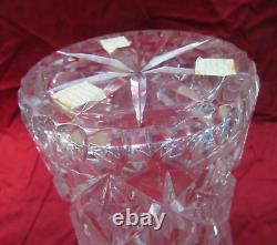 Antique Cut Glass Flower Table Vase 10 1/2