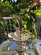 Antique English Silver Plate Epergne With Cut-glass Vase & Bowl & 2 Winged Putti