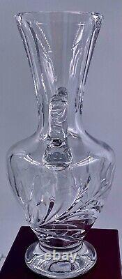 Antique Gorham Cut Crystal Floral Etched 12 Vase with Handles Floral Etched