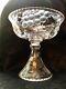 Antique Libbey Glass Cut Engraved Floral Large Comport Abp American Glass Signed