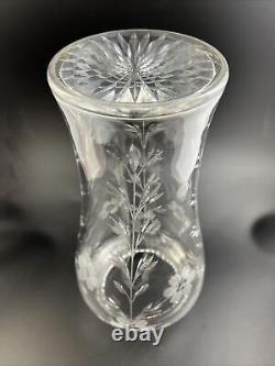 Antique Late ABP Early Elegant Cut Glass Floral Pattern 12 3/4 Vase