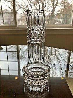 Antique Lausitzer Glass 24% Lead Crystal Bud Vase, Hand Cut, 10