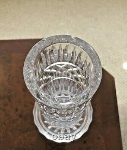 Antique Lausitzer Glass 24% Lead Crystal Bud Vase, Hand Cut, 10