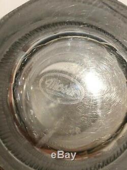 Antique Moser Large Gilt Cut Crystal Signed Art Glass Vase
