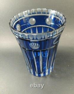 Antique Moser Unique Papal Hand Cut Cristal Glass Vase
