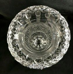 Antique Pairpoint ABP Cut Glass RAISED DIAMOND 9 1/2 Lustre Luster Vase