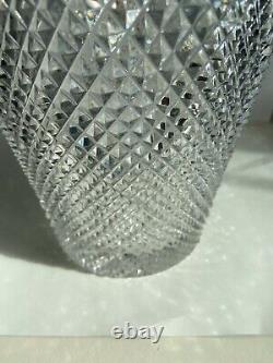 Antique, Stunning American Brilliant Period Diamond Cut Glass Crystal Vase