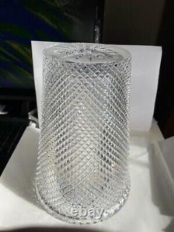 Antique, Stunning American Brilliant Period Diamond Cut Glass Crystal Vase