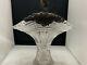 Antique Tiffany Cut Crystal Basket Vase With Sterling Silver Looped Handle