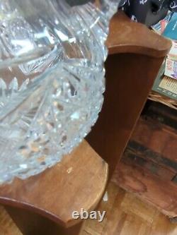Antique american brilliant cut glass Star Ball Pitcher Vase