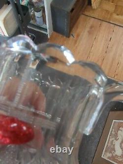 Antique american brilliant cut glass Star Ball Pitcher Vase