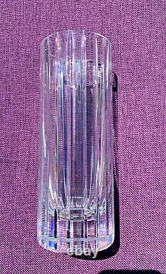 BACCARAT Crystal Vase 8 T Harmonie Cylinder Made In France Romantic