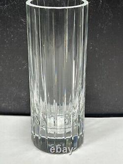 Baccarat Crystal HARMONIE Vertical Cuts Cylinder Flower Vase 7 7/8