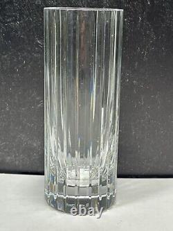 Baccarat Crystal HARMONIE Vertical Cuts Cylinder Flower Vase 7 7/8