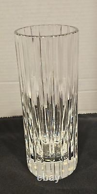 Baccarat Crystal HARMONIE Vertical Cuts Cylinder Flower Vase 8