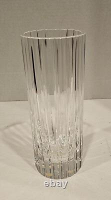 Baccarat Crystal HARMONIE Vertical Cuts Cylinder Flower Vase 8