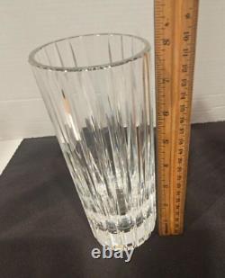 Baccarat Crystal HARMONIE Vertical Cuts Cylinder Flower Vase 8