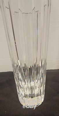 Baccarat Crystal HARMONIE Vertical Cuts Cylinder Flower Vase 8