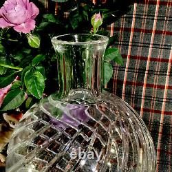 Baccarat Cyclades Swirl Cut Crystal Flower Vase 8 H Baccarat Stamp EUC